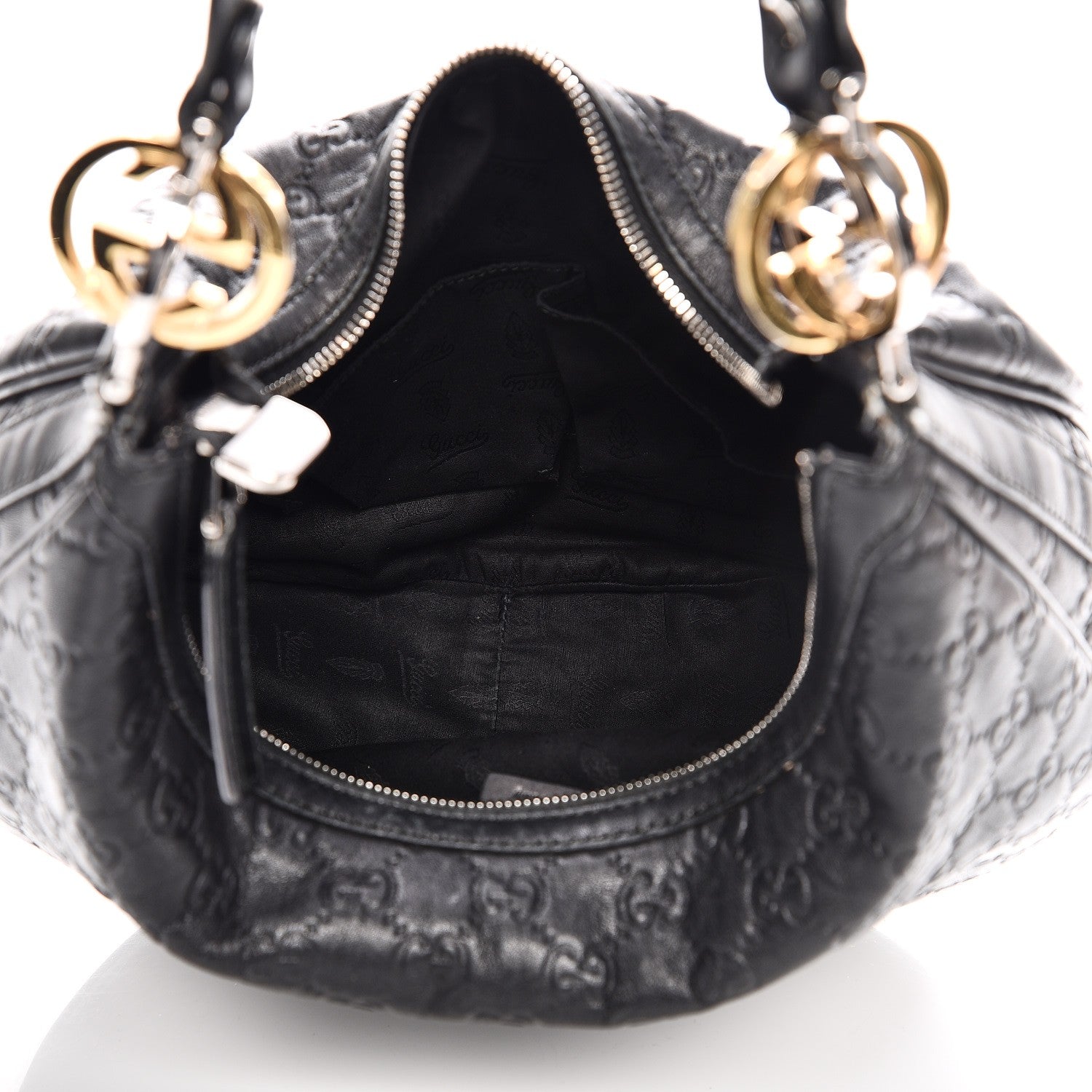 Gucci Guccissima Medium GG Twins Hobo Black 5 of 15