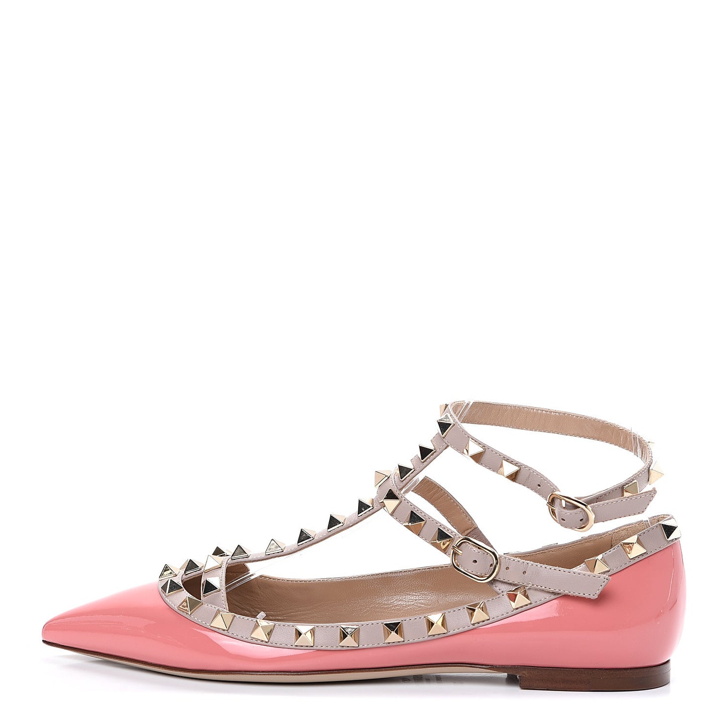 Patent Rockstud Cage Ballerina Flats 37 Ninphea Poudre