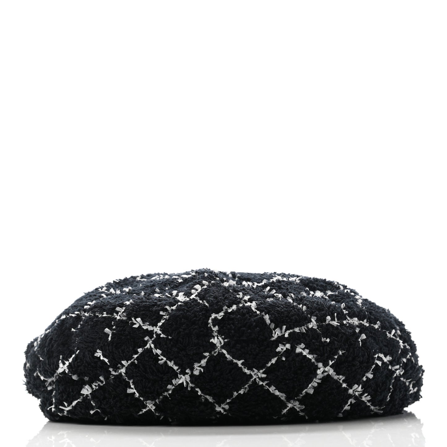 Cotton Tweed CC Beret L Black White
