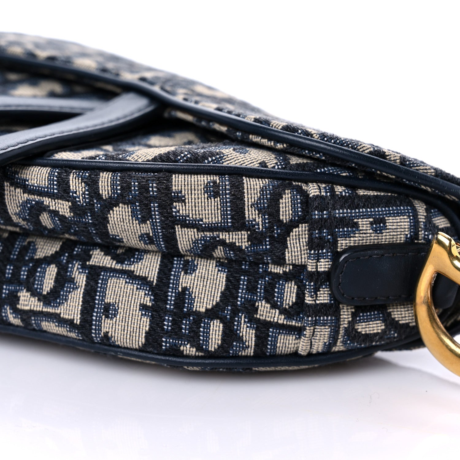 Christian Dior Oblique Mini Saddle Bag Blue 9 of 12