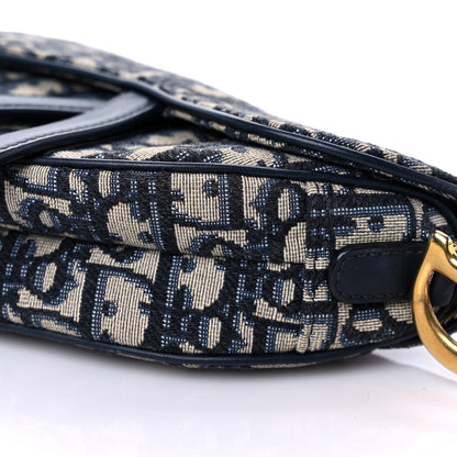 Christian Dior Oblique Mini Saddle Bag Blue 9 of 12