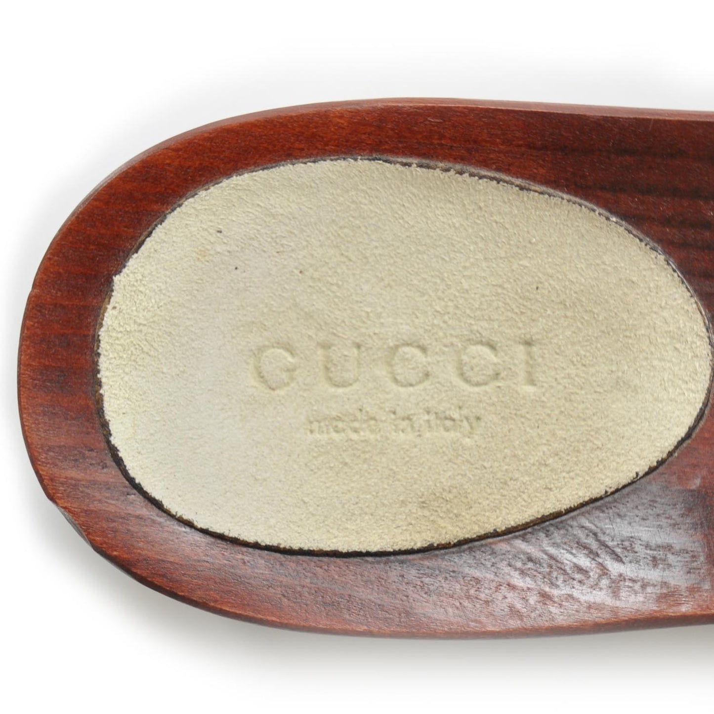 Suede Horsebit Wooden Slide Sandals 6.5