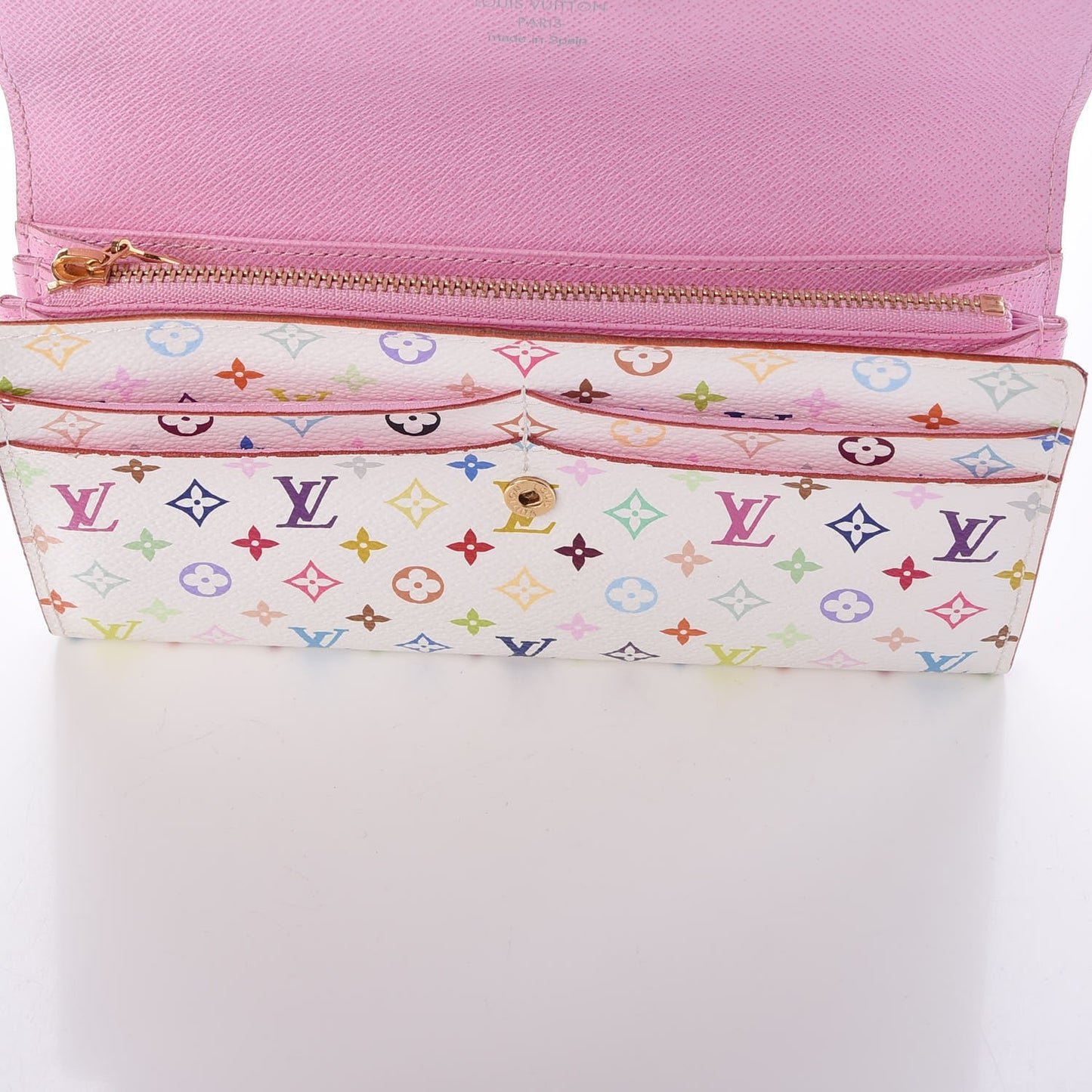 Monogram Multicolor Sarah Wallet White Litchi