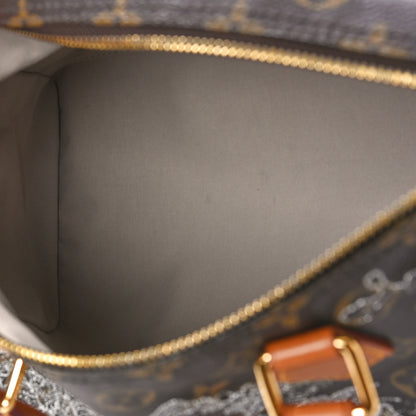 Louis Vuitton Monogram Dentelle Speedy 30 Silver 5 of 8