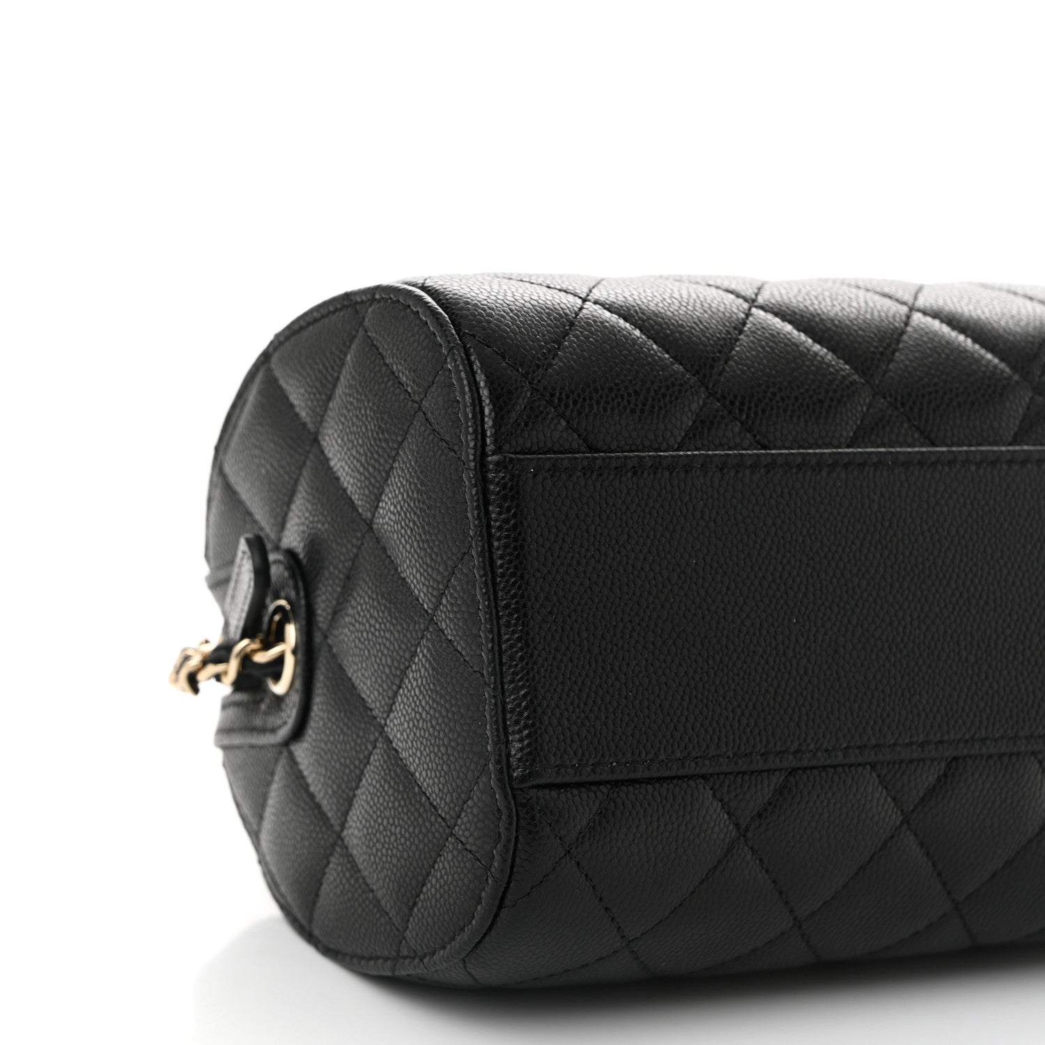 Chanel Caviar Quilted Barrel Clutch With Chain Black 9 of 11