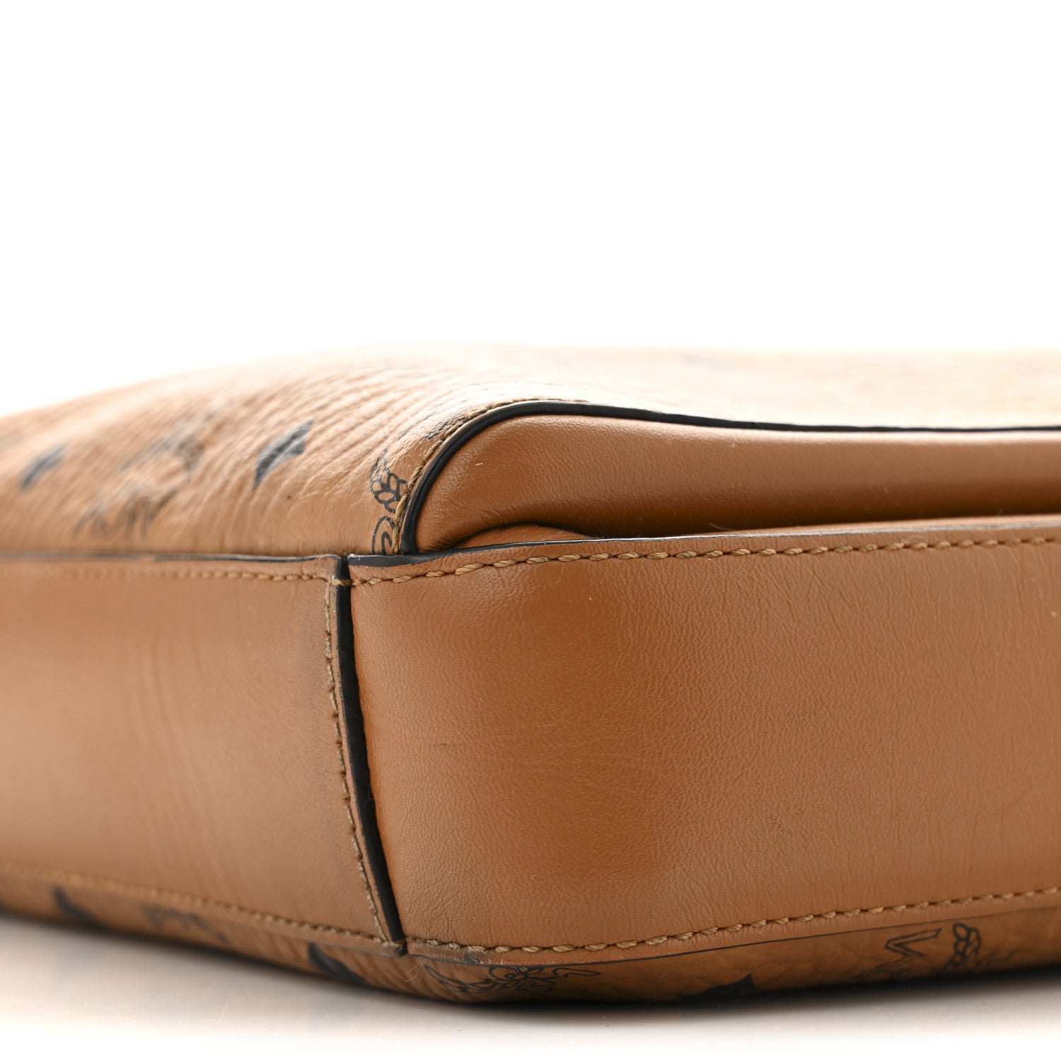 MCM Calfskin Visetos Ottomar Messenger Cognac 10 of 15