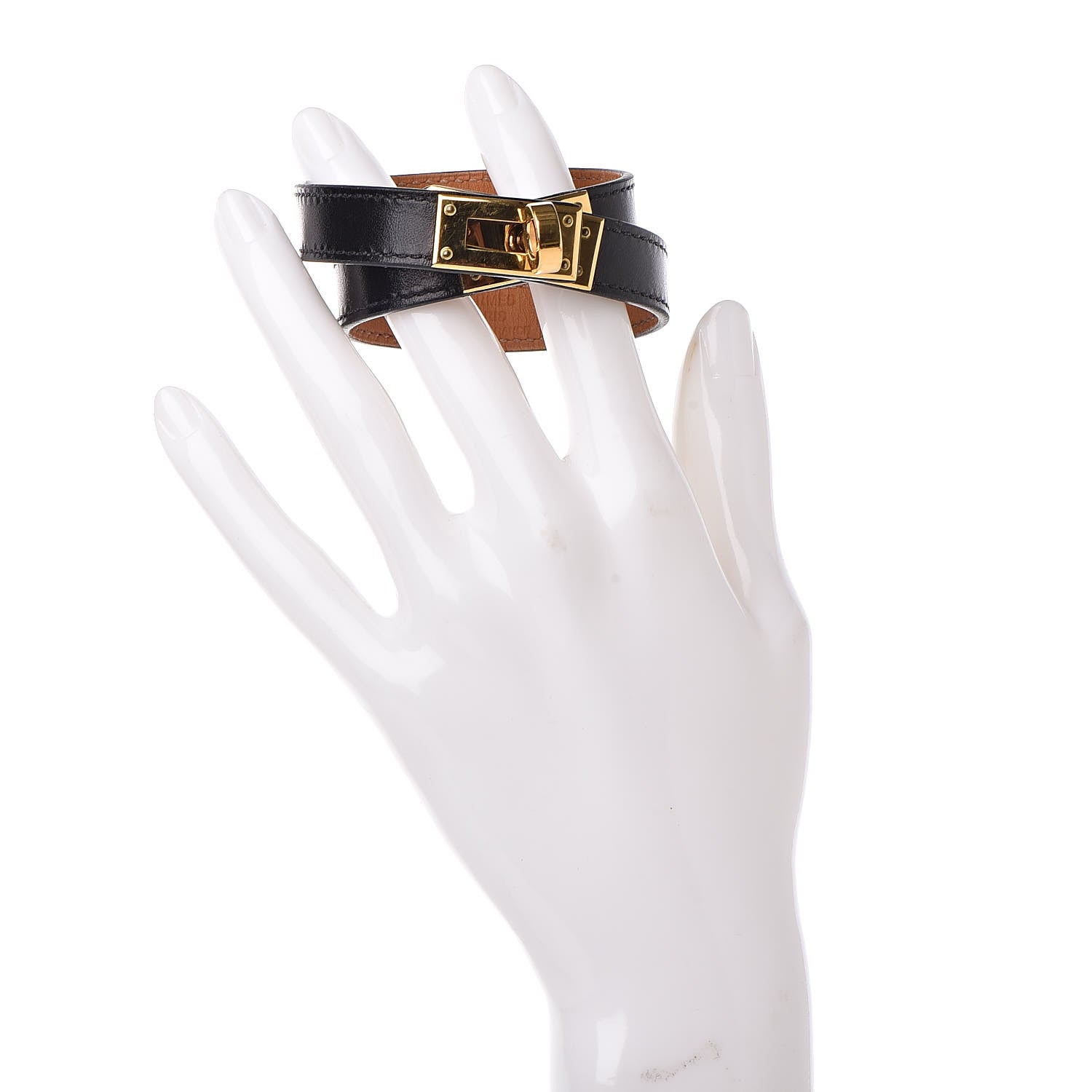 Hermes Box Kelly Double Tour Bracelet S Black 2 of 6