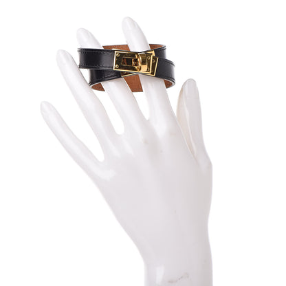 Hermes Box Kelly Double Tour Bracelet S Black 2 of 6