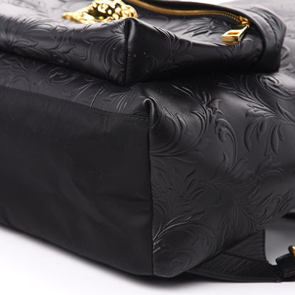 Versace Calfskin Embossed Palazzo Medusa Backpack Black 9 of 9