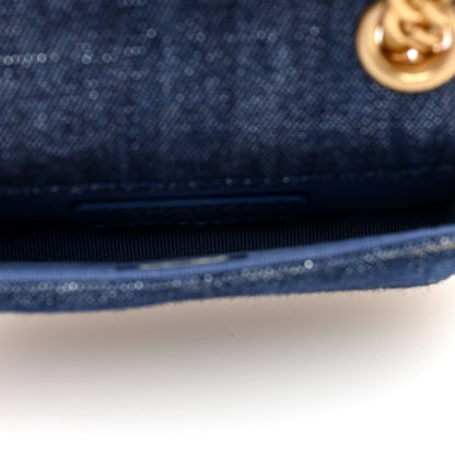 Chanel Denim Quilted Double You Flap Bag Charm Blue 5 of 8