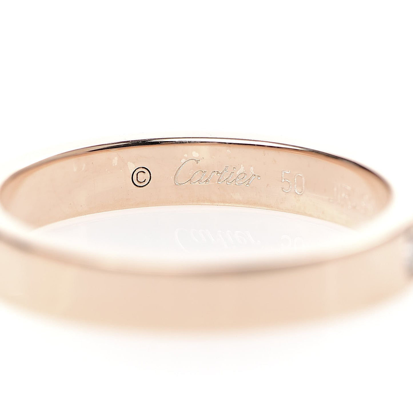 18K Pink Gold Diamond 3mm C De Wedding Band Ring 50 5.25
