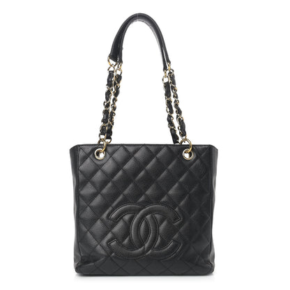 Chanel Caviar Quilted Petit Shopping Tote PST Black 1 of 11
