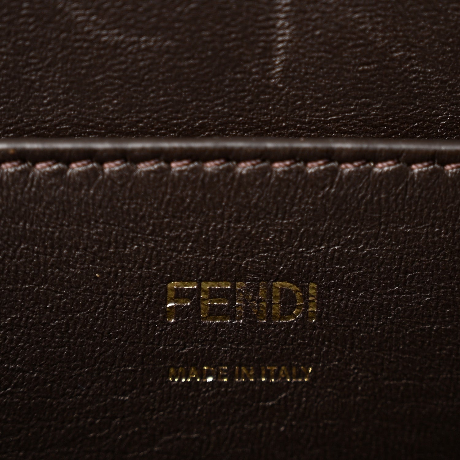 Fendi Vitello King Nubuck Pequin Karligraphy Pocket Shoulder Bag Biscuit Tobacco Moro 6 of 12