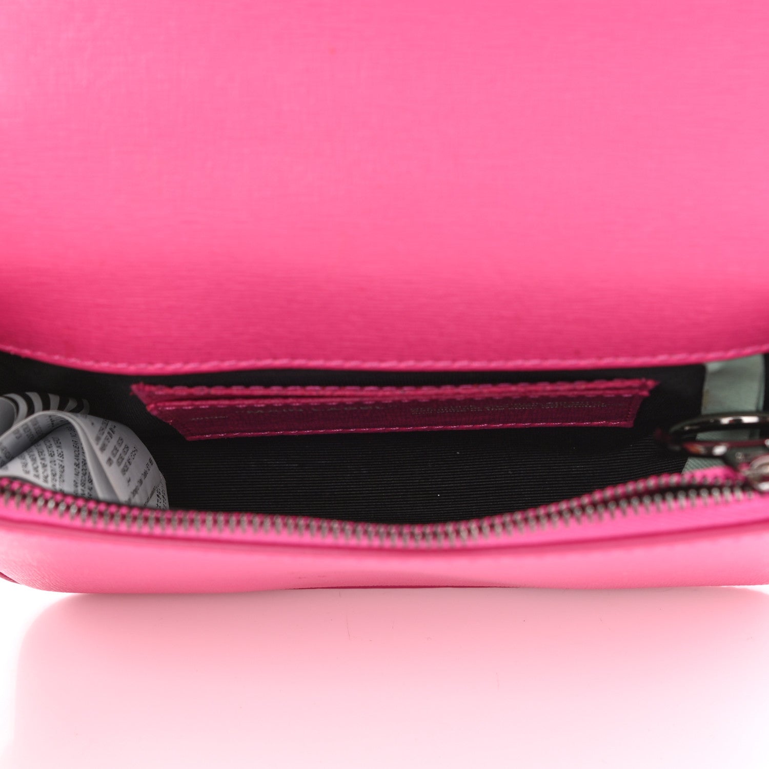Off-White Saffiano Striped Mini Diag Binder Clip Bag Pink White 8 of 22