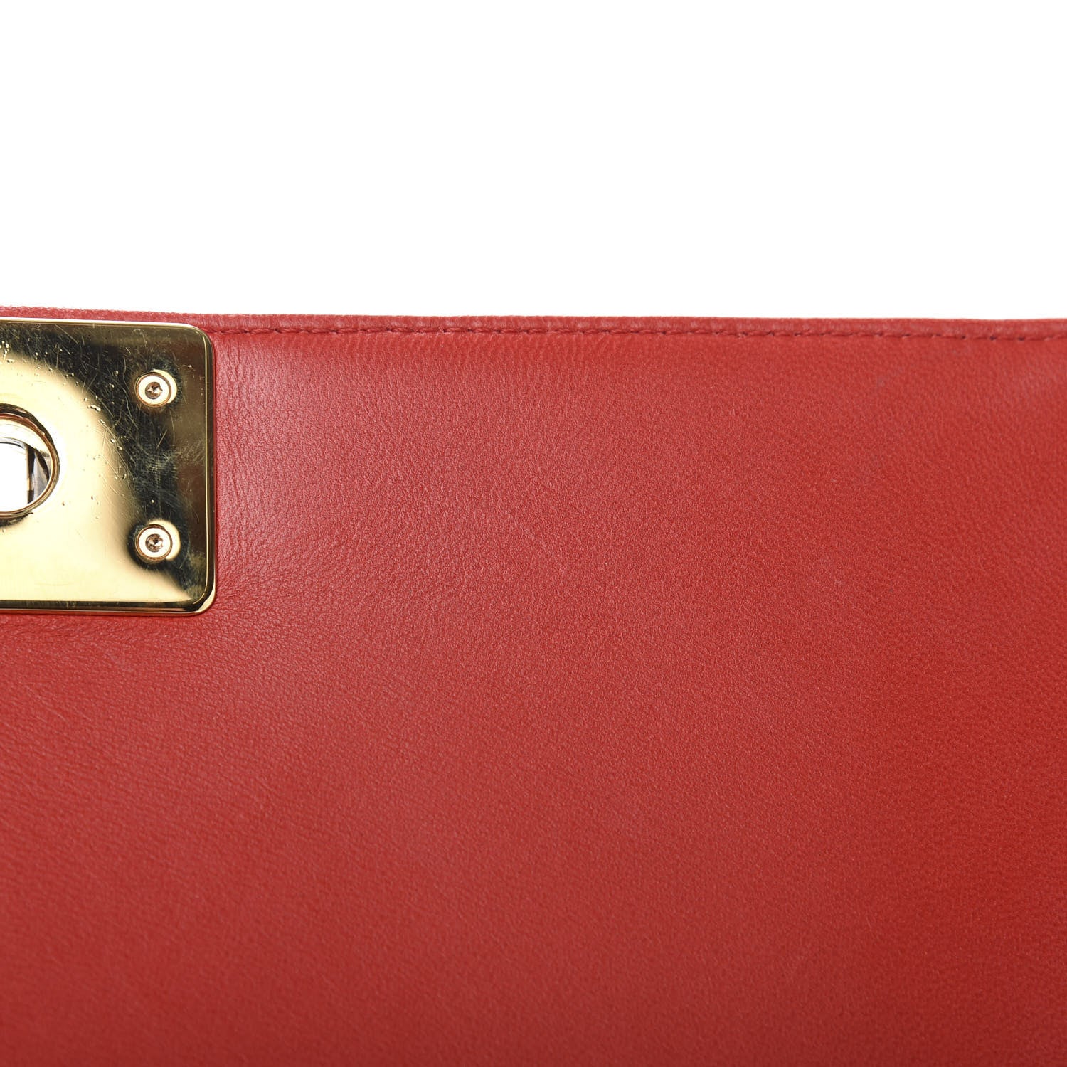 Chanel Lambskin Embossed New Medium Boy Cube Flap Red 10 of 21