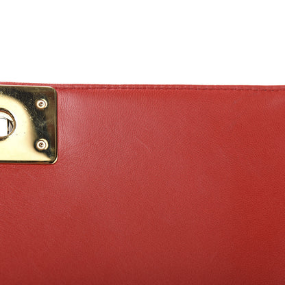 Chanel Lambskin Embossed New Medium Boy Cube Flap Red 10 of 21
