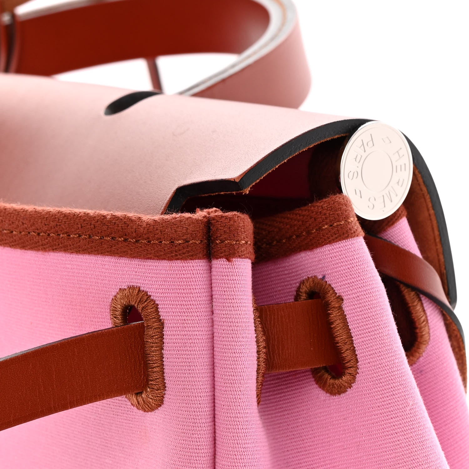 Hermes Military Toile Vache Hunter Herbag Zip Retourne PM 31 Bubblegum 15 of 16