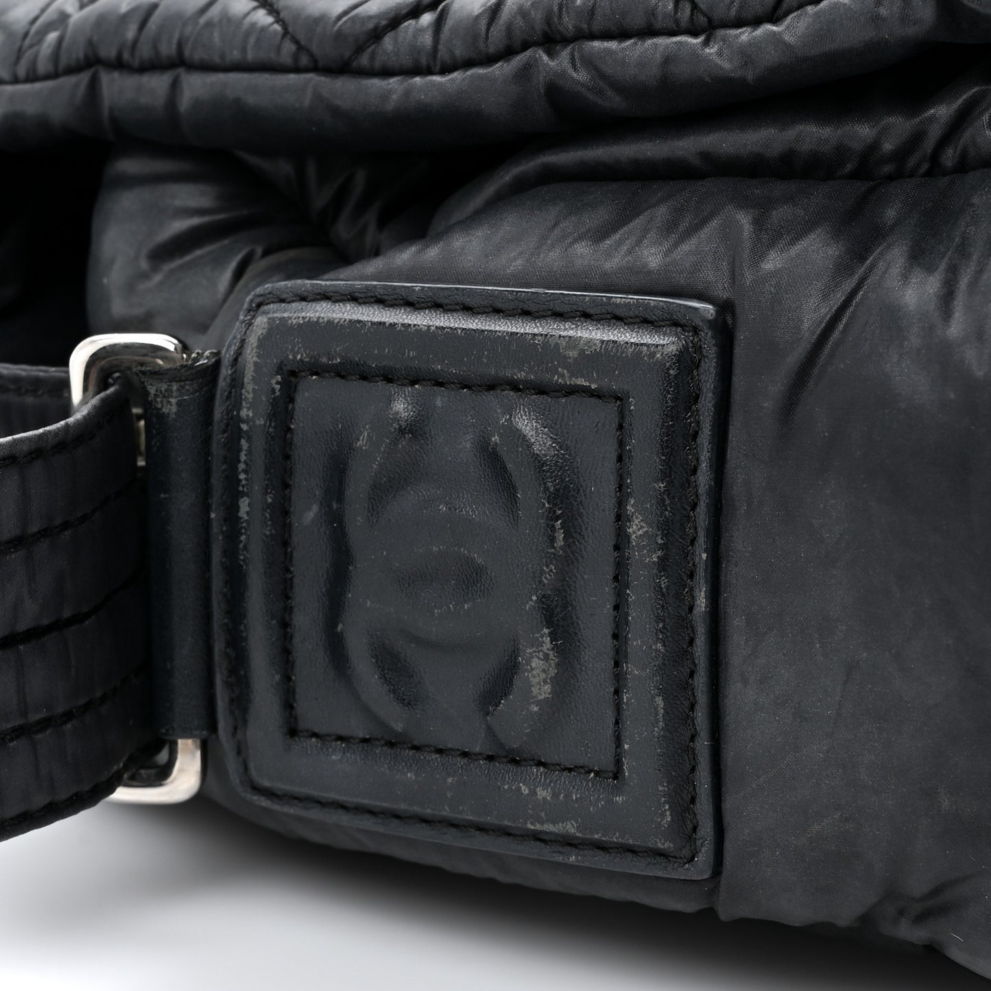 Nylon Small Coco Cocoon Messenger Bag Black