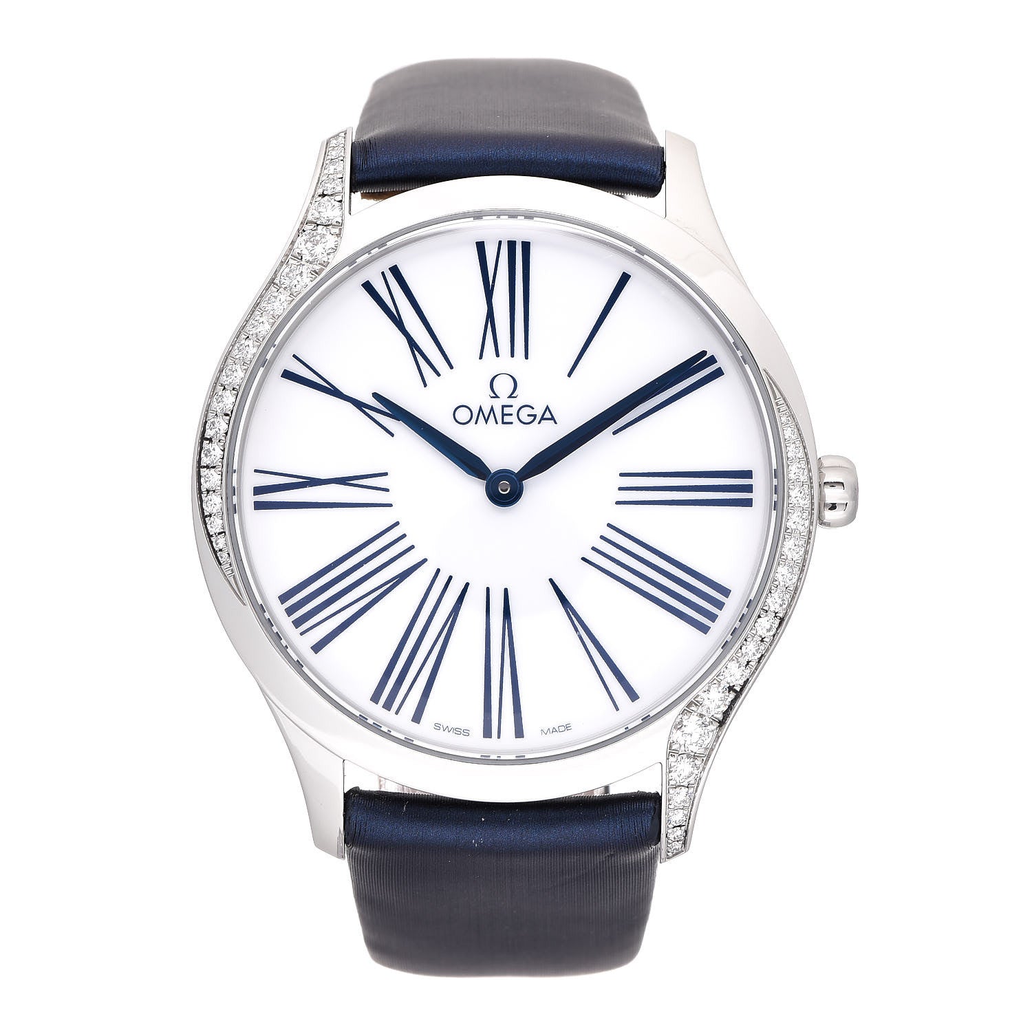 Omega Stainless Steel Satin Diamond Bezel 36mm De Ville Tresor Quartz Watch White 428.17.36.60.04.001 1 of 10