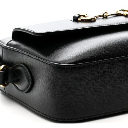 Gucci Textured Calfskin Small Horsebit 1955 Shoulder Bag Black 19 of 25
