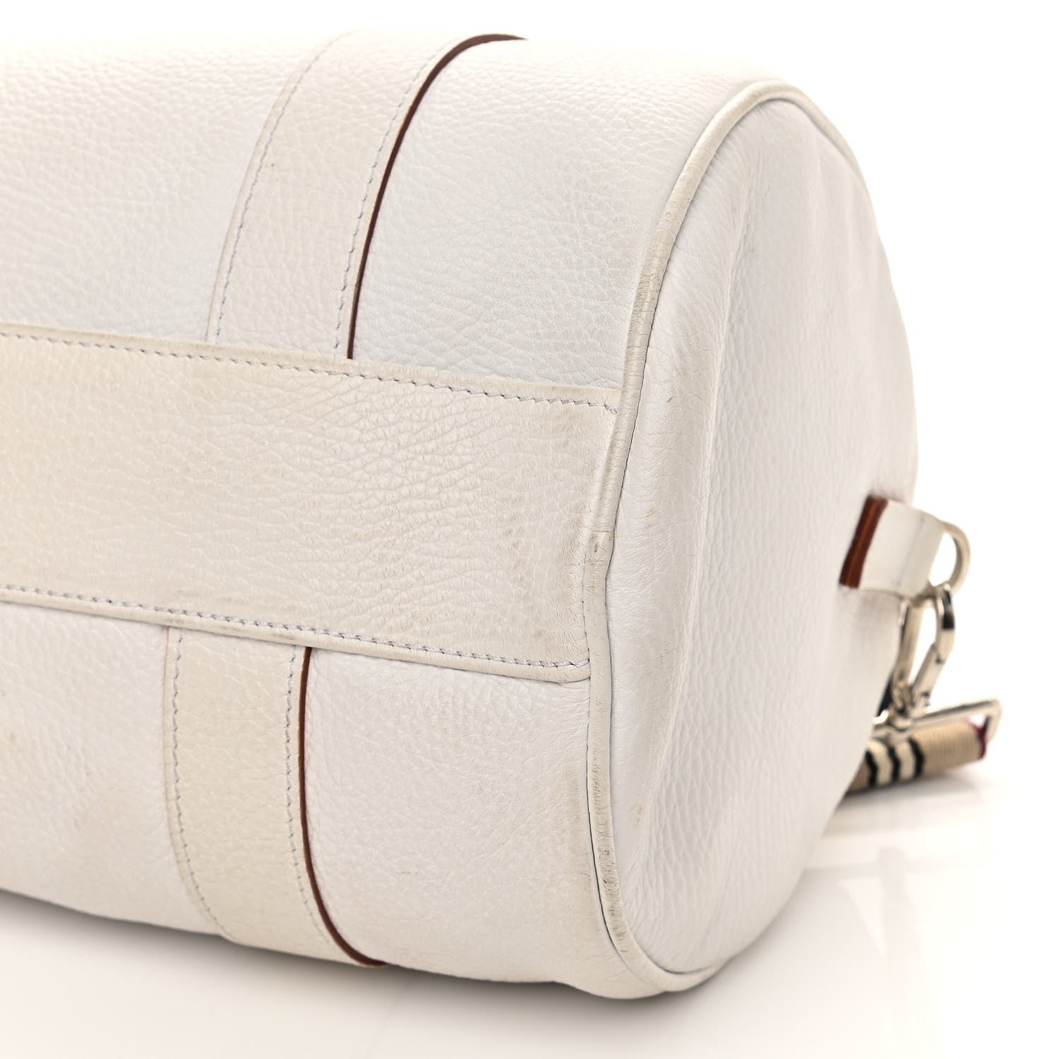 Burberry Calfskin Barrel Bag White 11 of 13