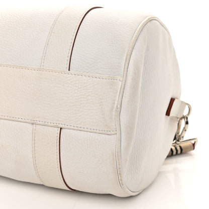 Burberry Calfskin Barrel Bag White 11 of 13