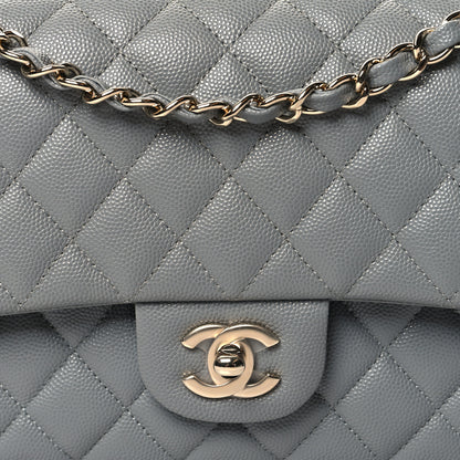 Chanel Caviar Quilted Medium Double Flap Grey 8 of 11