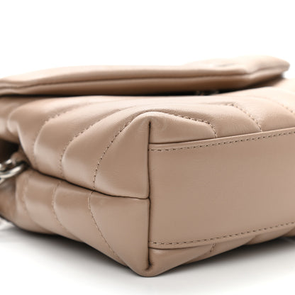 Saint Laurent Calfskin Y Quilted Monogram Toy Loulou Crossbody Bag Latte 9 of 11