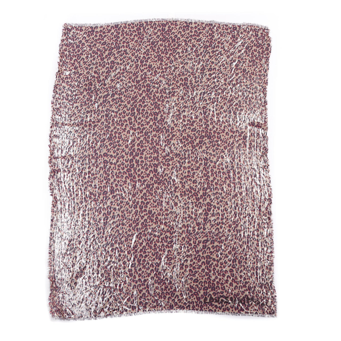 Cashmere Silk Leopard Disco Etole Stole