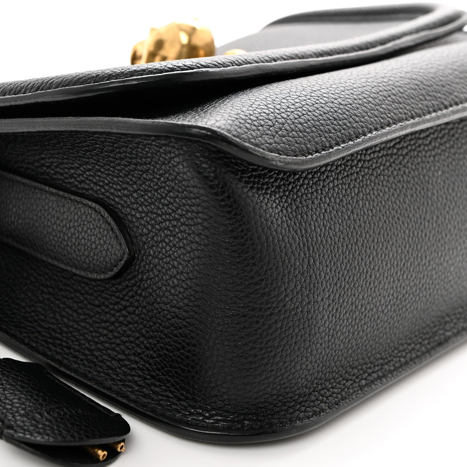 Alexander McQueen Grained Calfskin Padlock Crossbody Bag Black 9 of 10