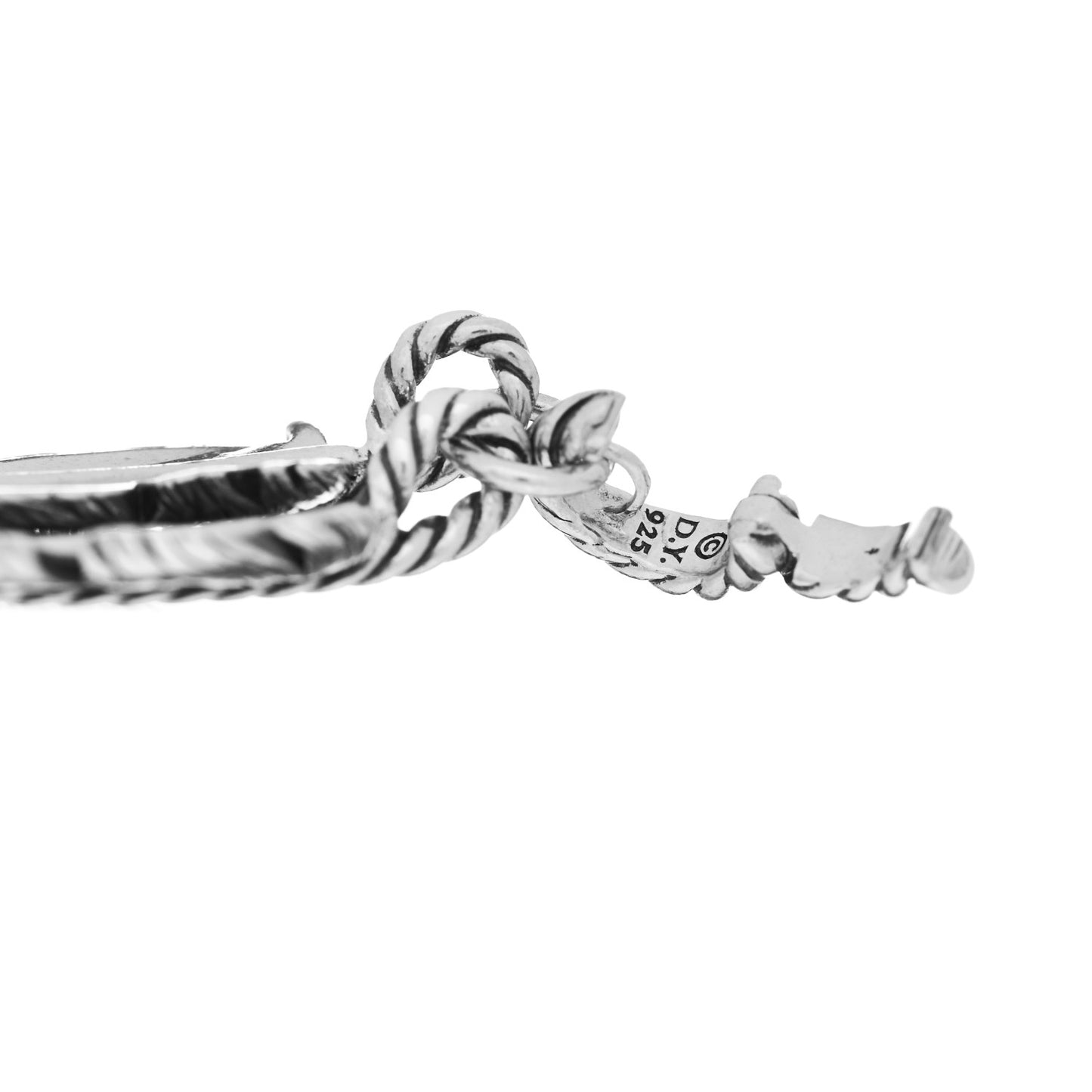 Sterling Silver Cable Collectibles Feather Enhancer Pendant