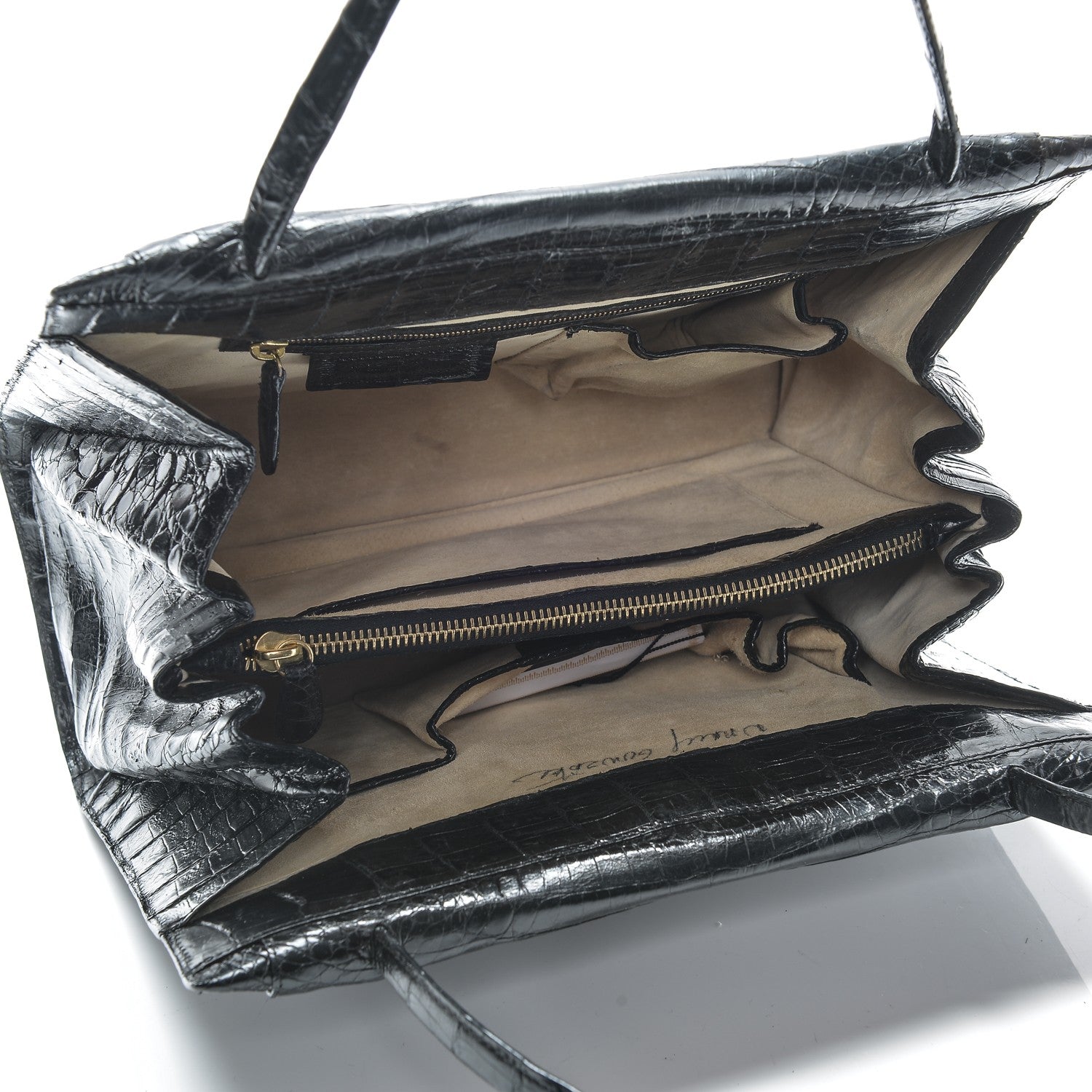 Nancy Gonzalez Crocodile Top Handle Tote Black 5 of 8