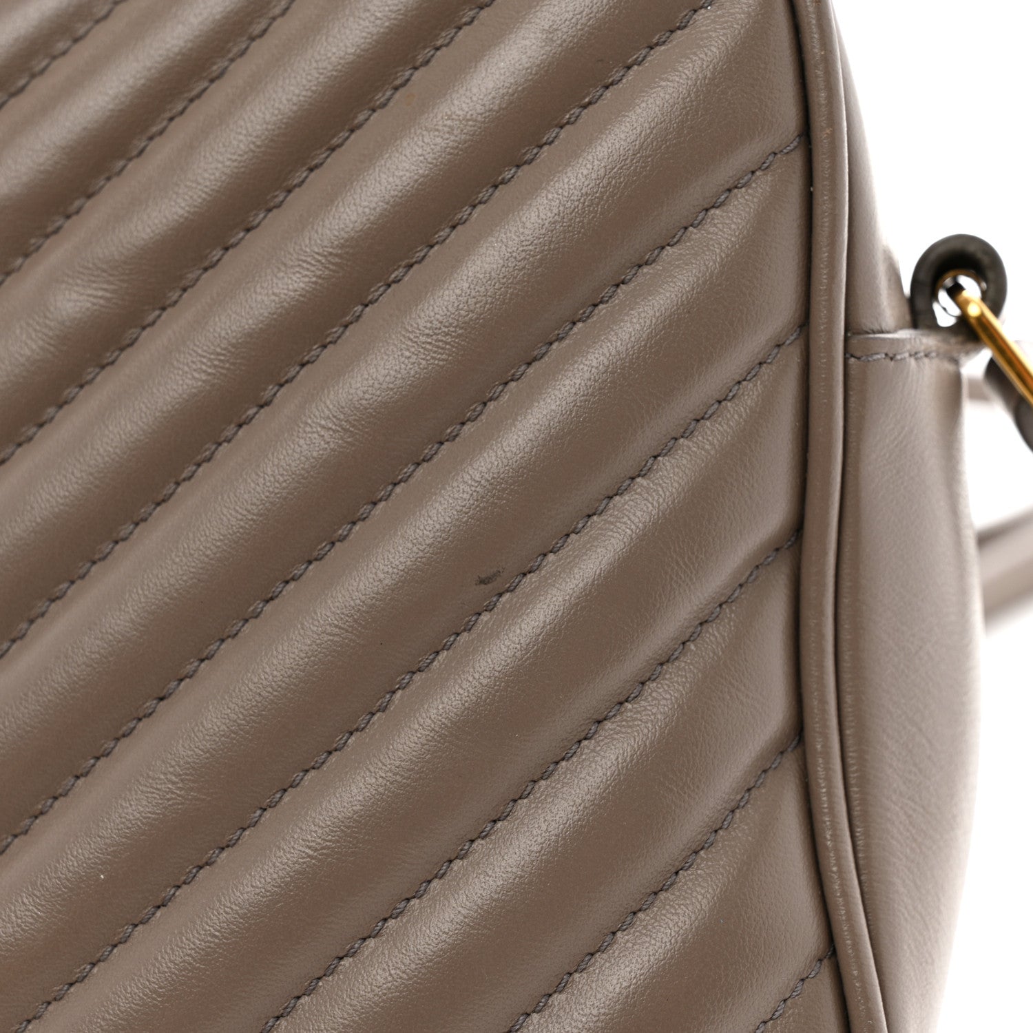 Saint Laurent Calfskin Matelasse Monogram Lou Camera Bag Taupe 12 of 15