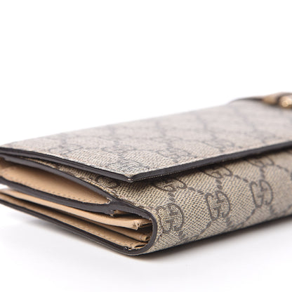 Gucci GG Supreme Monogram Nice Continental Wallet Beige 9 of 11