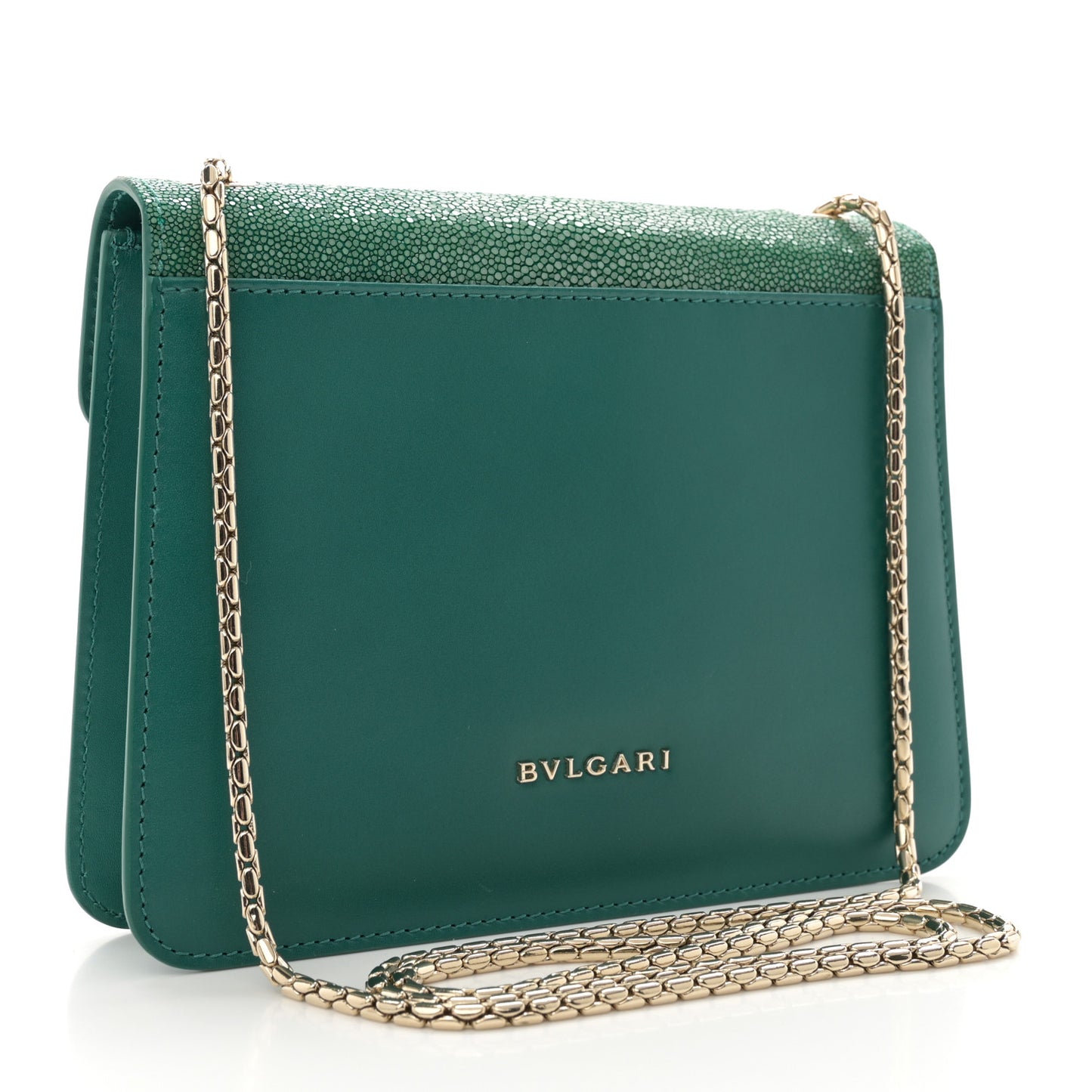 Galuchat Calfskin Serpenti Forever Crossbody Bag Blue