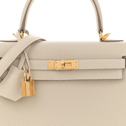 Hermes Togo Kelly Retourne 25 Craie 8 of 11