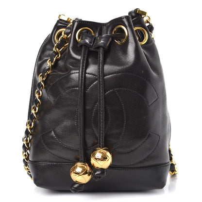 Chanel Lambskin CC Drawstring Bag Black 1 of 13
