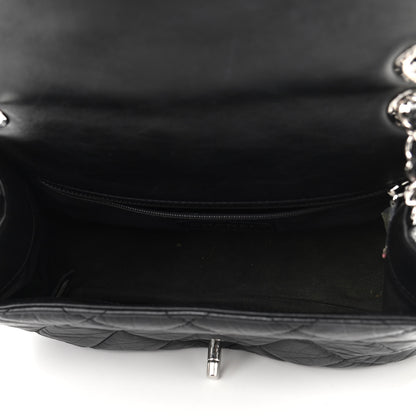 Chanel Crumpled Calfskin Medium Chain All Over Flap Black 5 of 12