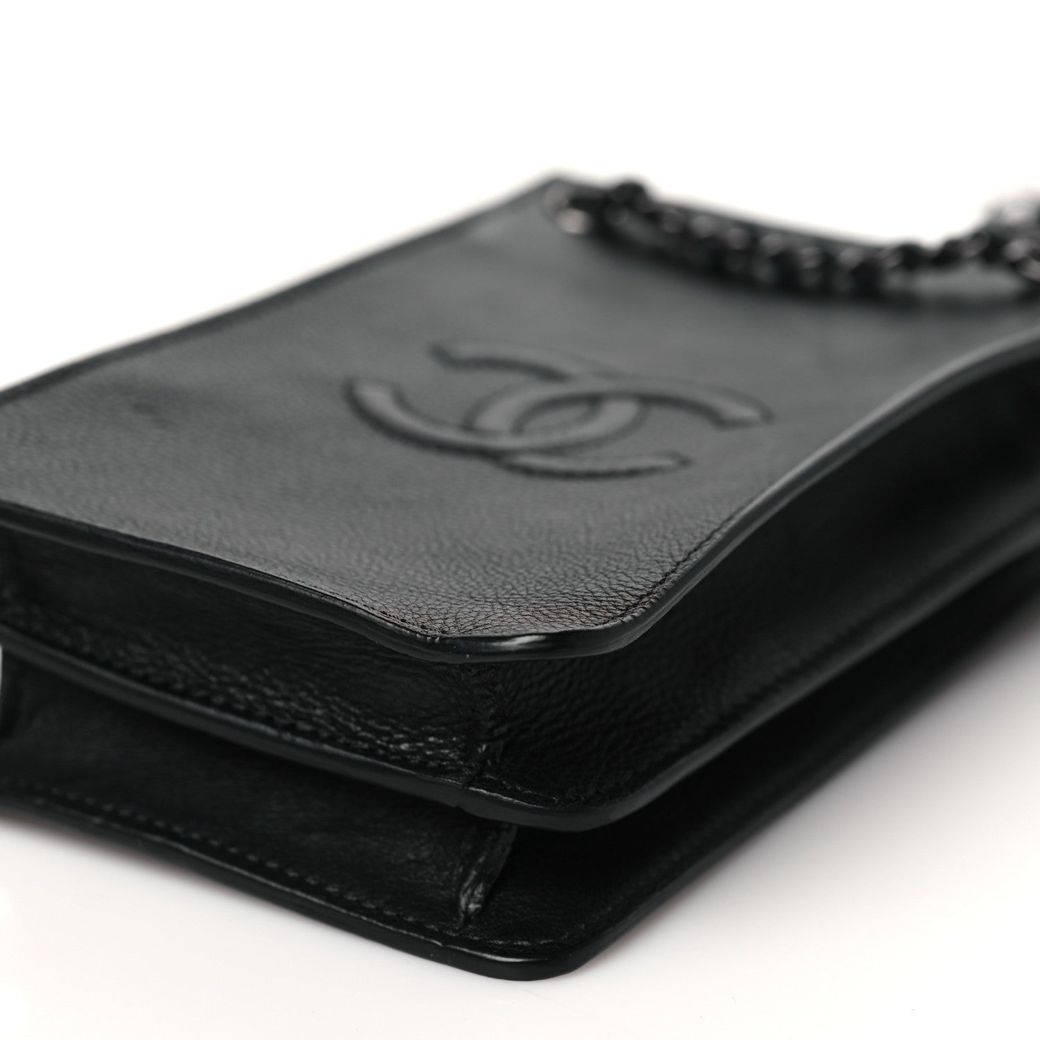Chanel Calfskin CC Phone Holder Crossbody Black 10 of 11