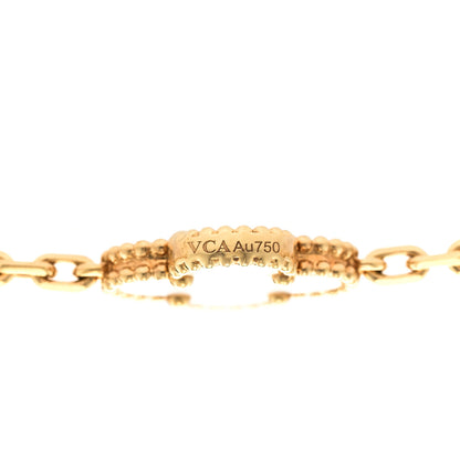 Van Cleef & Arpels 18K Yellow Gold Mother of Pearl 20 Motifs Vintage Alhambra Necklace 5 of 7