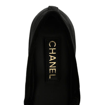 Chanel Velvet Mary Jane Flats 39 Black 7 of 10