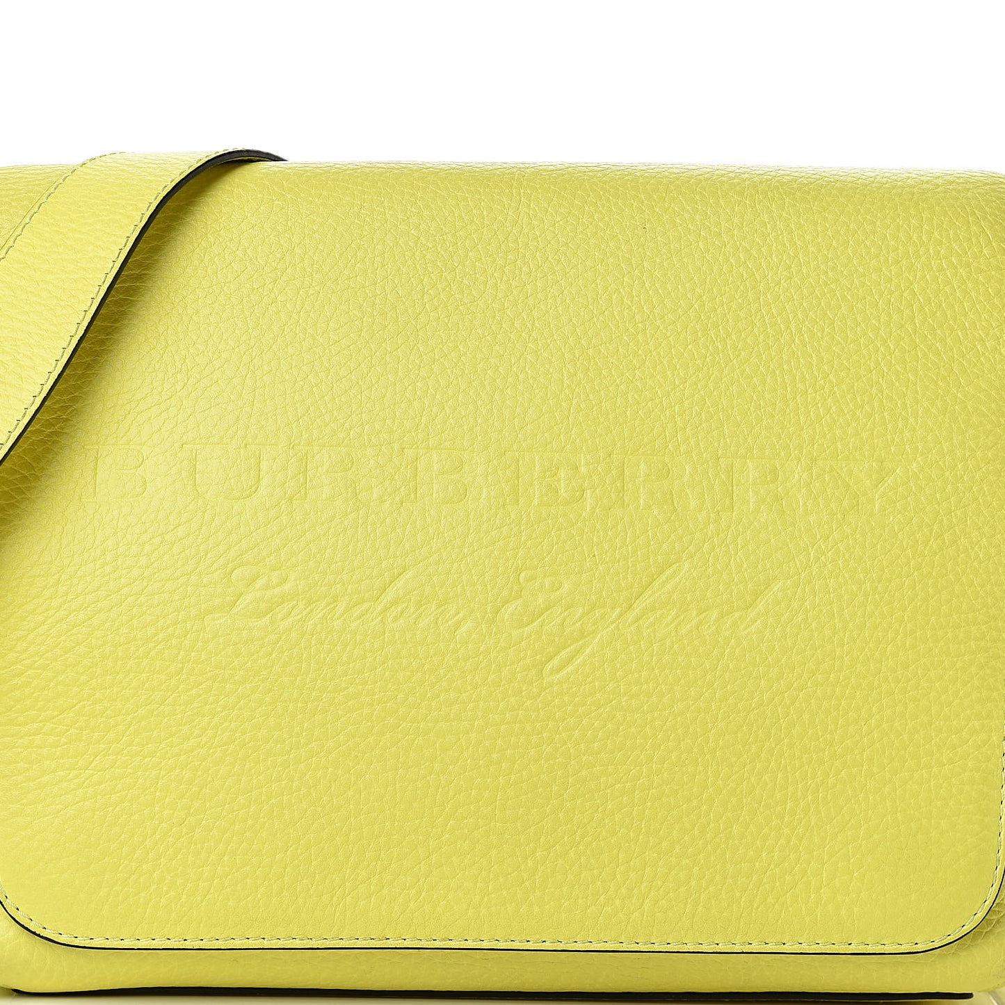 Signature Grain Small Burleigh Crossbody Bag Neon Yellow