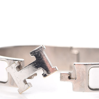 Hermes Enamel Narrow Clic Clac H Bracelet PM White 6 of 14