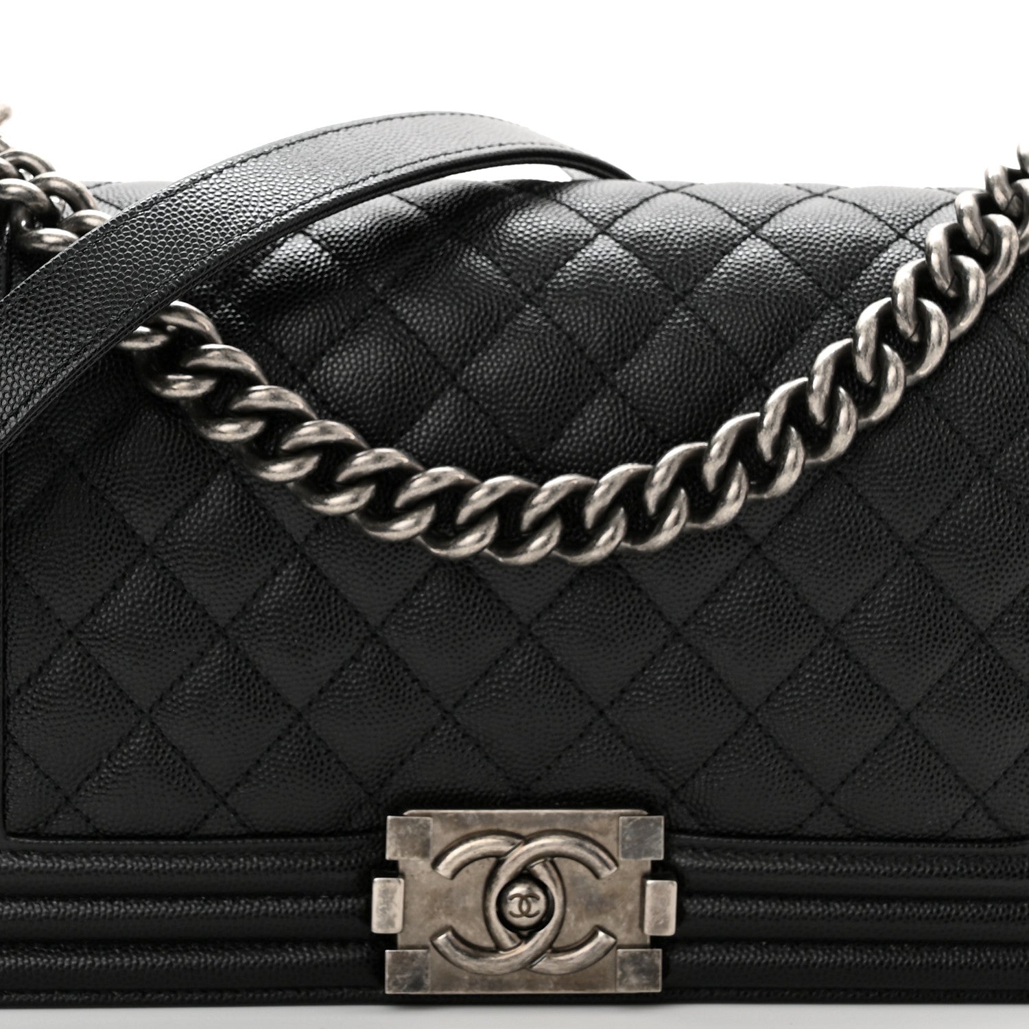 Chanel Caviar Quilted Medium Boy Flap Black 8 of 11