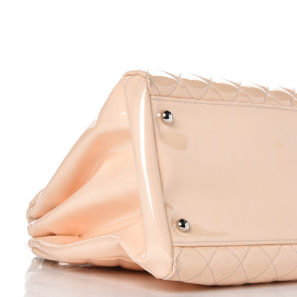 Chanel Patent Quilted Large Just Mademoiselle Bowling Bag Beige 10 of 11