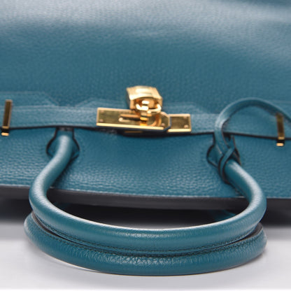 Hermes Taurillon Clemence Birkin 30 Cobalt 9 of 32