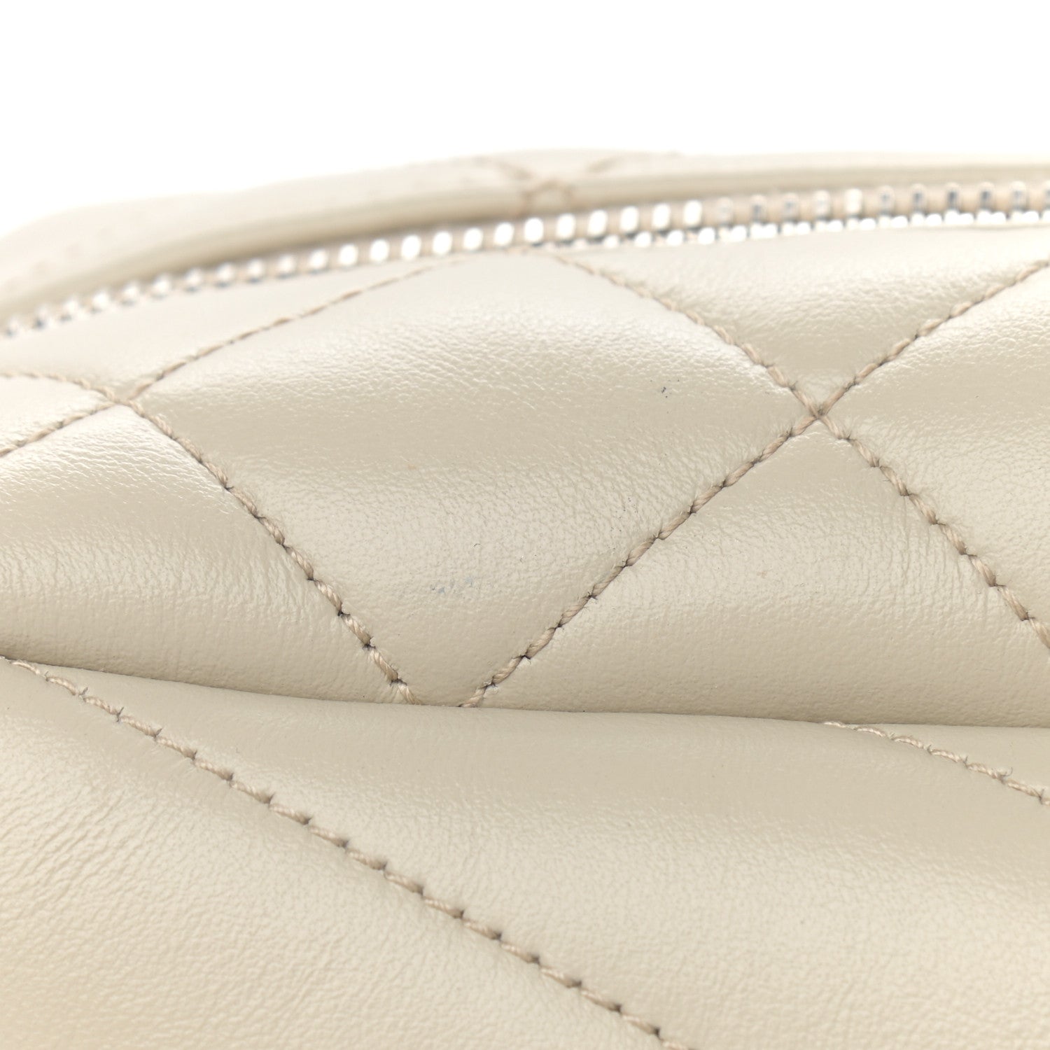 Saint Laurent Calfskin Y Quilted Monogram Small Loulou Bowling Bag Ivory 12 of 13