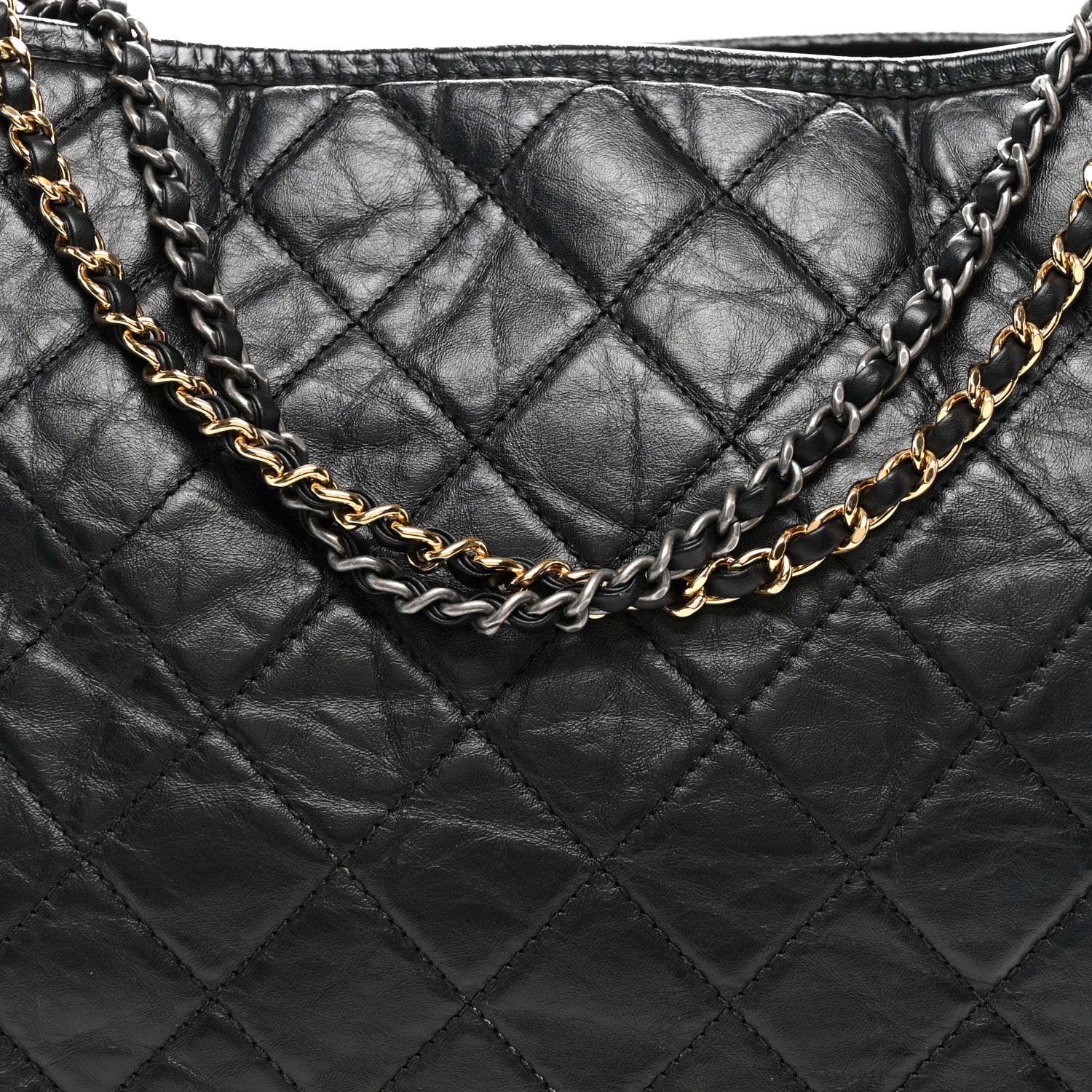 Chanel Aged Calfskin Quilted Maxi Gabrielle Hobo Black 8 of 15