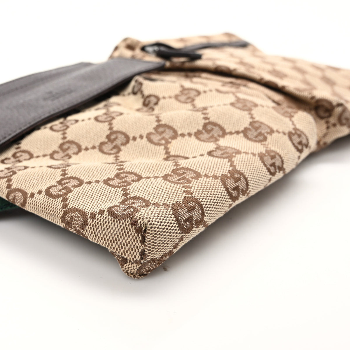 Monogram Web Belt Bag Dark Brown