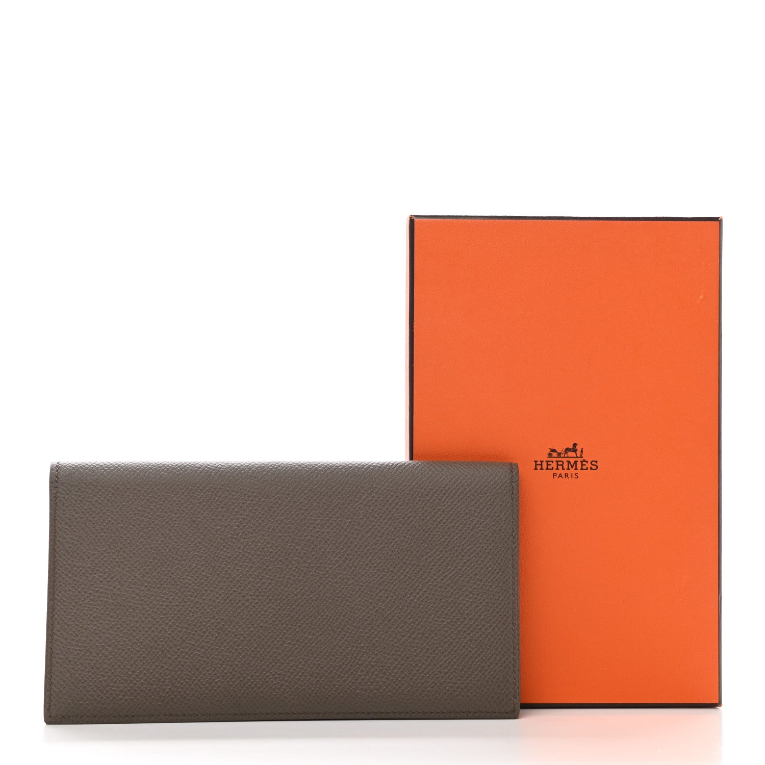 Hermes Epsom MC2 Fleming Checkbook Holder Wallet Etain 7 of 7